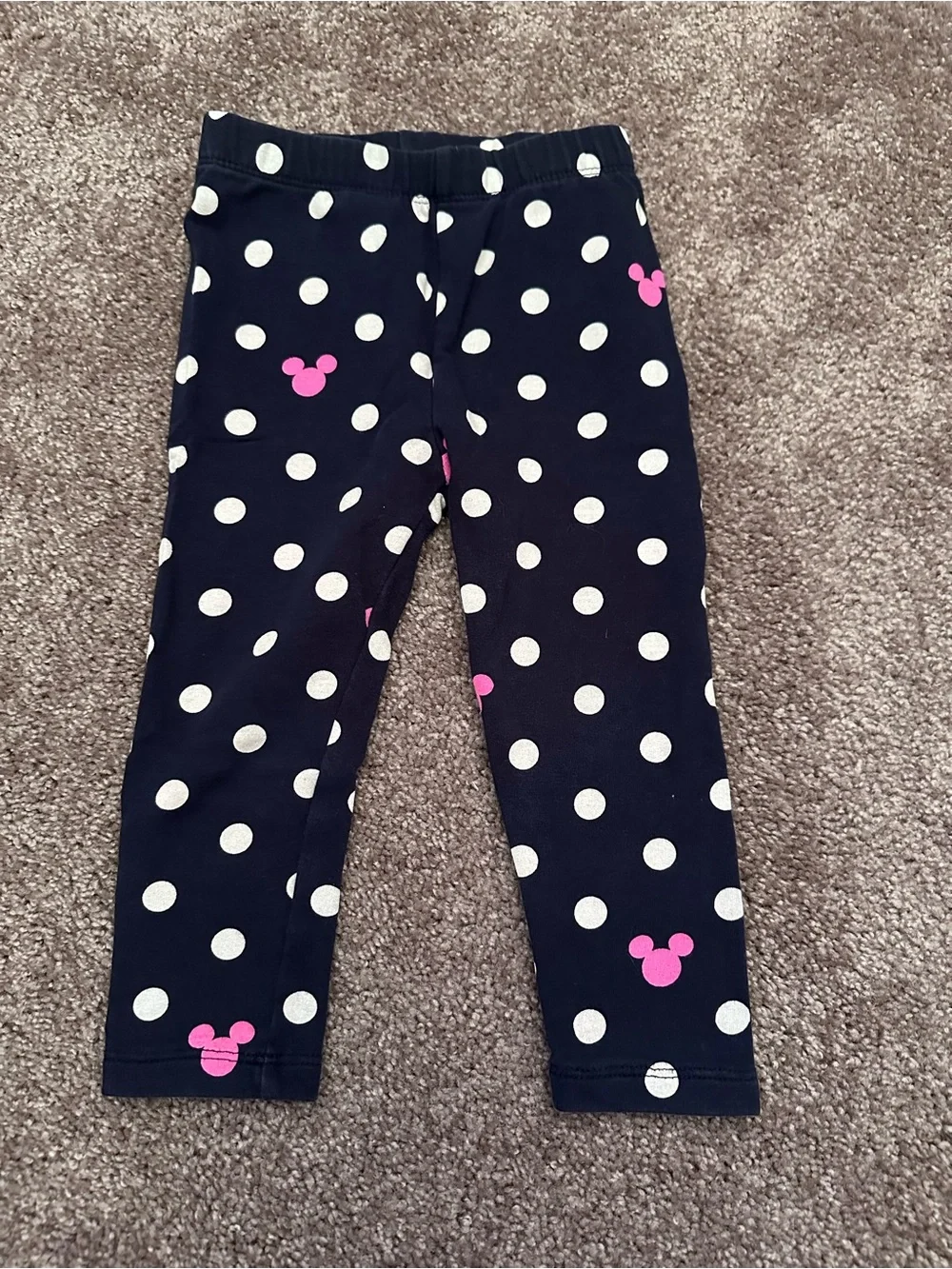GAP x Disney Navy Polka Dot Leggings Size 2T
